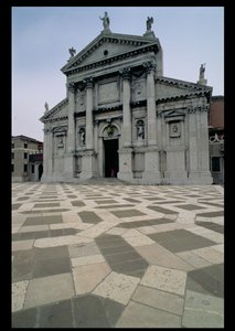 Fachada de la iglesia, construida 1564-80, fachada hecha en 1607-11 de Andrea Palladio