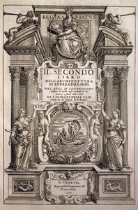 Portada de los cuatro libros de arquitectura, Libro II de Andrea Palladio