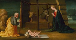 La Natividad, c.1500 (óleo sobre tabla) de Andrea Piccinelli
