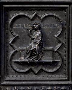 Prudencia, panel H de las Puertas Sur del Baptisterio de San Giovanni, 1336