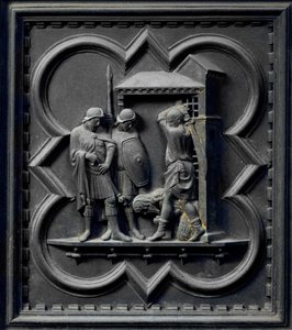 La decapitación de San Juan Bautista, decimosexto panel de las Puertas del Sur del Baptisterio de San Giovanni, 1336