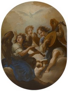 Tres ángeles músicos. Antes de 1720