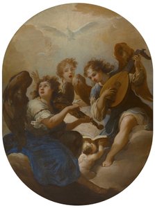 Tres ángeles haciendo música de Andrea Procaccini