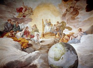 Alegoría del Conocimiento Divino. Fresco de Andrea Sacchi (1629-1633). Palazzo Barberini, Galleria Nazionale d