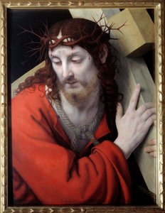 Cristo llevando su cruz. Pintura de Andrea Solario (1460-1522) de Andrea Solario