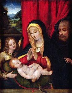 La Sagrada Familia (óleo sobre madera) de Andrea Solario