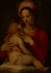 La Virgen con el Niño (óleo sobre tabla)