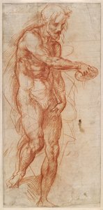 Estudio de San Juan Bautista, ca 1518 de Andrea del Sarto