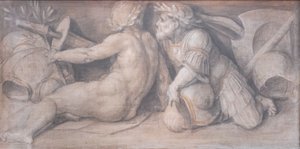 Escena con figuras de estilo clásico de Andrea del Sarto