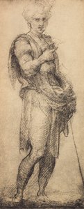 Estudio de una figura masculina, dibujo de Andrea del Sarto. Gabinetto dei Disegni e Stampe, Galería Uffizi, Florencia