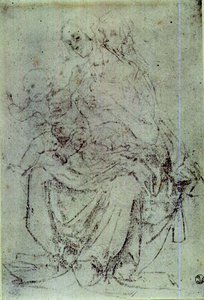 Estudio de una Madonna y Niño de Andrea del Verrocchio
