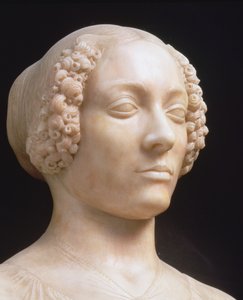 Mujer con un ramo de flores (detalle)