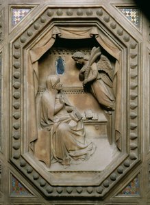 Tabernáculo, detalle de la Anunciación de la Virgen (detalle)