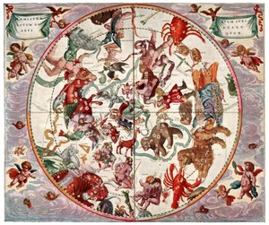 Planisferio celeste: hemisferio norte, c1880 (impresión) de Andreas (after) Cellarius