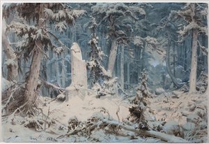 Bosque nevado de Andreas Achenbach