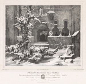 Churchyard with Snow de Andreas Borum