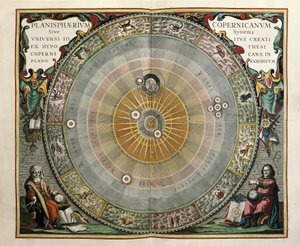 Representación del Universo según el modelo de Copérnico