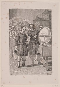 Cristián IV visita a Tycho Brahe de Andreas Flinch