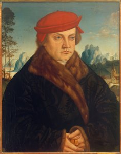 Retrato de un hombre con boina roja de Andreas Haider