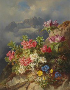 Bodegón con flores alpinas de Andreas Lach
