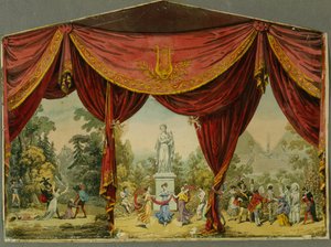Boceto para el telón del Teatro Imperial en San Petersburgo, 1830s
