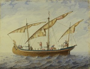 Diseño de escenario para el ballet Corsario de A. Adam, 1863
