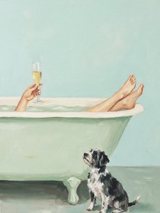 Perro «Champagne» a la hora del baño de Andreas Magnusson
