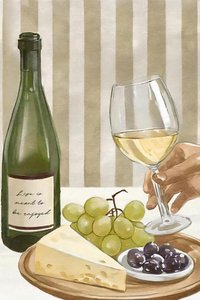 Disfrutar del vino y el queso