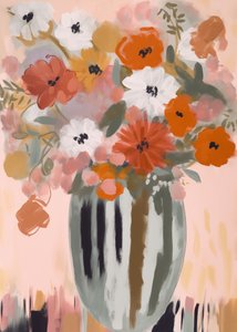 Ramo de flores de estilo pictórico