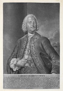 Carl Heinrich Graun (1703-59) grabado por Valentin Daniel Preissler (1717-65) 1752 de Andreas Moller