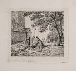 La tumba de Lundbye en el cementerio de Bedsted en Sønderjylland
