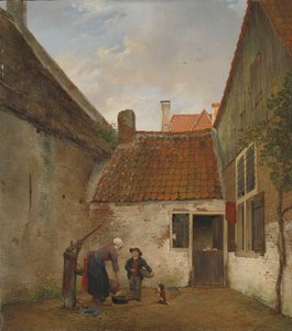 Patio interior de Andreas Schelfhout