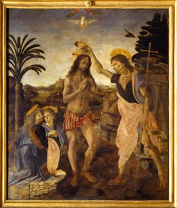 El Bautismo de Cristo de Andreea & Vinci Leonardo da (1452 1519) Verrocchio