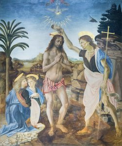 El bautismo de Cristo de Andreea & Vinci Leonardo da (1452 1519) Verrocchio