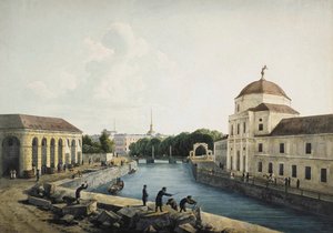 Vista del Río Moika por los Establos Imperiales, San Petersburgo, Rusia de Andrej Martynoff