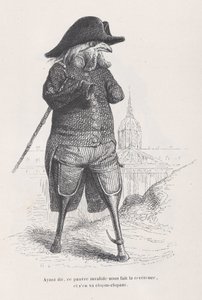 Habiendo dicho eso, este pobre inválido nos hace una reverencia y se va cojeando, ca. 1837-47 de Andrew Best Leloir