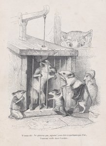 Nos dice: no llores, ¡Actúa! de Escenas de la vida privada y pública de los animales, ca. 1837-1847 de Andrew Best Leloir