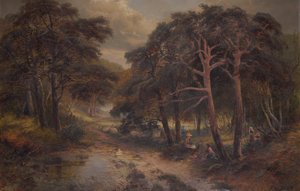 Entre las campanillas (óleo sobre lienzo) de Andrew Brandish Holte