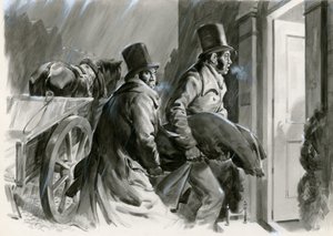 Burke and Hare Grave Robbers and Murderers (gouache sobre papel) de Andrew Howat