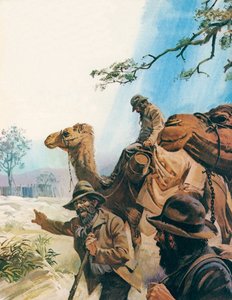 Burke y Wills (litografía en color)