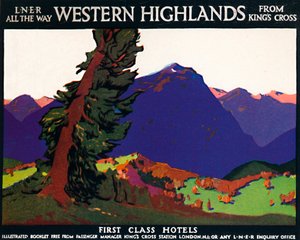 Tierras Altas Occidentales - Hoteles de primera clase - Póster británico, c1926