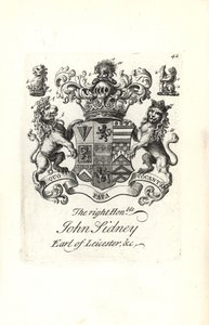Escudo de armas y cresta del muy honorable Jocelyn Sidney, 7º Conde de Leicester de Andrew Johnston