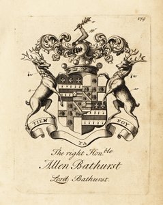 Escudo de armas del Muy Honorable Allen Bathurst, Lord Bathurst de Andrew Johnston