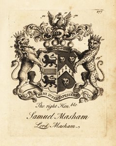 Escudo de armas del Muy Honorable Samuel Masham, Lord Masham