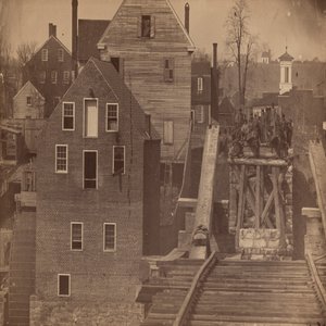 Extremo del puente después del ataque de Burnside, Fredericksburg, Virginia de Andrew Joseph Russell