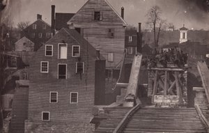 Fin del puente después del ataque de Burnside, Fredericksburg, Virginia de Andrew Joseph Russell