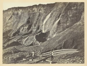 Minería hidráulica de oro, cerca de Dutch Flats, California, C. P. R. R. de Andrew Joseph Russell