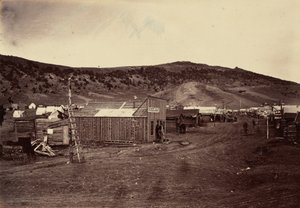 Lámina 29. Ciudad de Bear River, cerca de los campos de carbón,1869 (foto) de Andrew Joseph Russell
