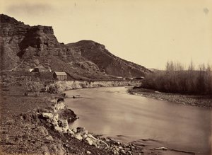Lámina 35. Echo City, mirando hacia el río Weber,1869 (foto) de Andrew Joseph Russell