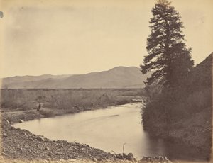 Lámina 43. Weber Valley, desde Willhelmina Pass,1869 (foto) de Andrew Joseph Russell